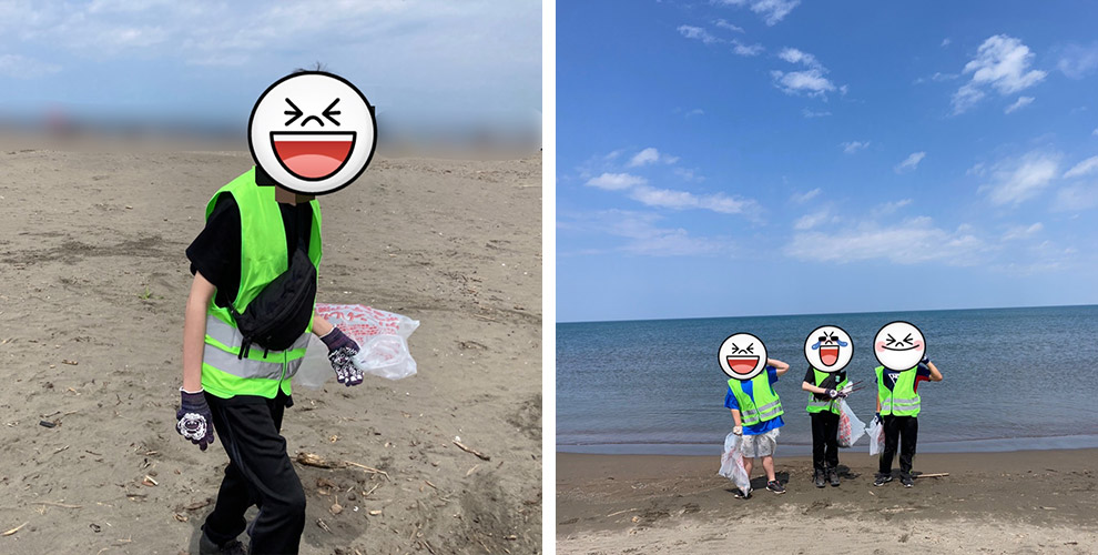 海岸清掃に出かけて海で遊ぼう!02